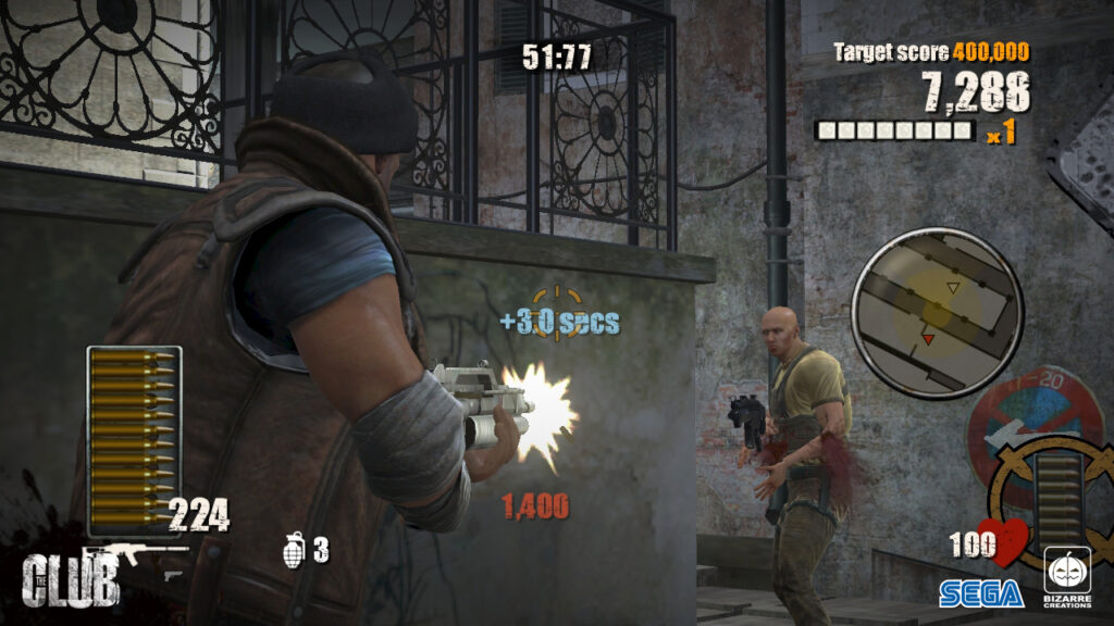 Bizarre Creations vuelve a los shooters con este The Club.